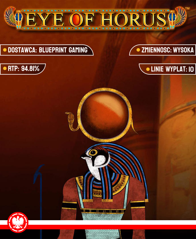 Eye of Horus od Blueprint Gaming Darmowe obroty w grze Eye of Horus od Blueprint Gaming