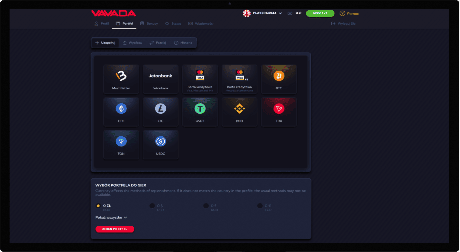 Wypłaty Vavada Jakie systemy płatności są dostępne dla polskich graczy w kasynie online Wawada?